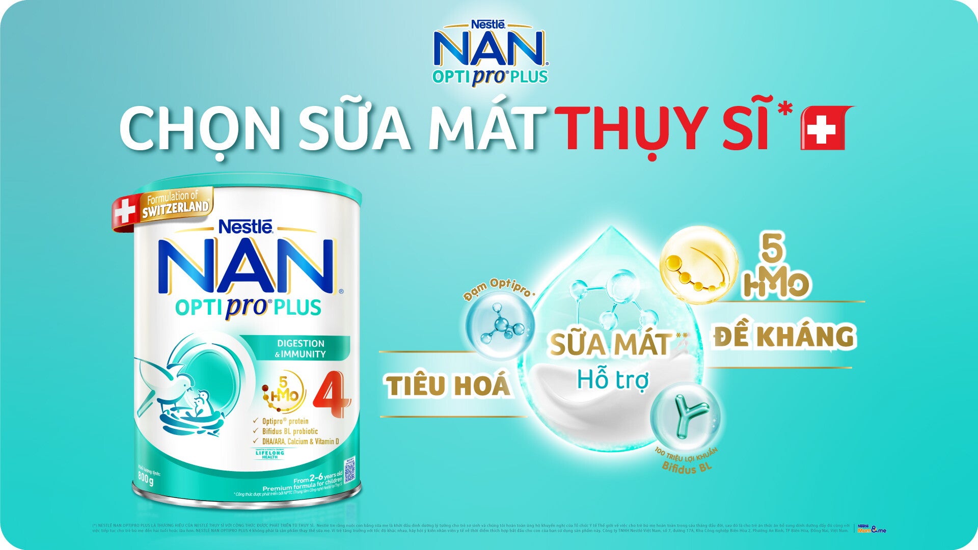 NAN OPTIPRO PLUS 4 với 5HMO, đạm Optipro và Bifidus BL